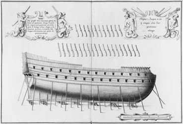 Profil naczynia, ilustracja z „Atlas de Colbert”, tablica 26 (ołówek i wc na papierze) (fot. bw)